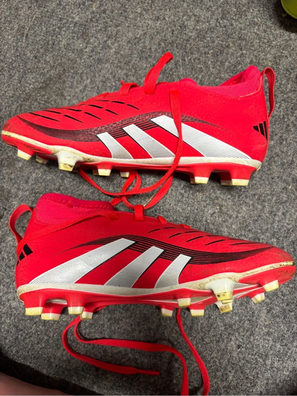 adidas Kids Predator Soccer Cleats - Bright Red & White